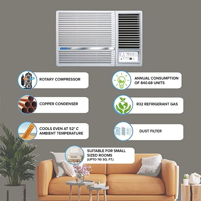 Blue Star WFA312LXU-WIND Window Air Conditioner โ 1 Ton | 3 Star | Turbo Cooling AC