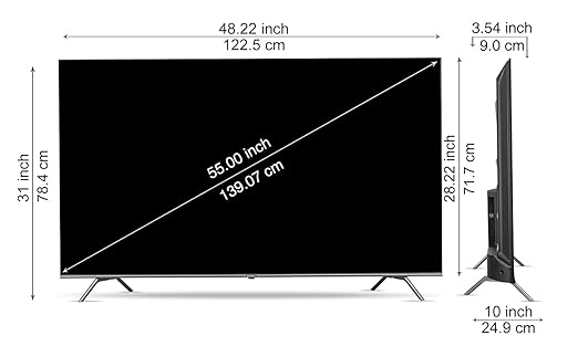 Sansui 140 cm (55 inches) 4K Ultra HD Smart QLED Google TV JSW55GSQLED (Black)