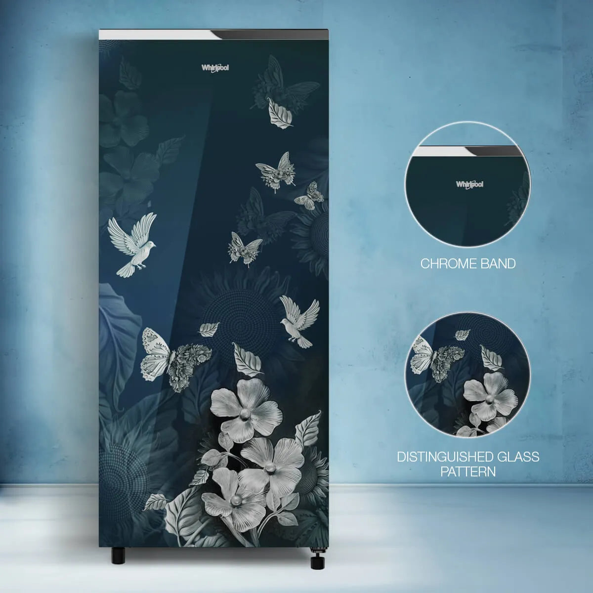 Whirlpool  192L 3 Star Glass Finish Single Door Refrigerator Icemagic Pro (73221)
