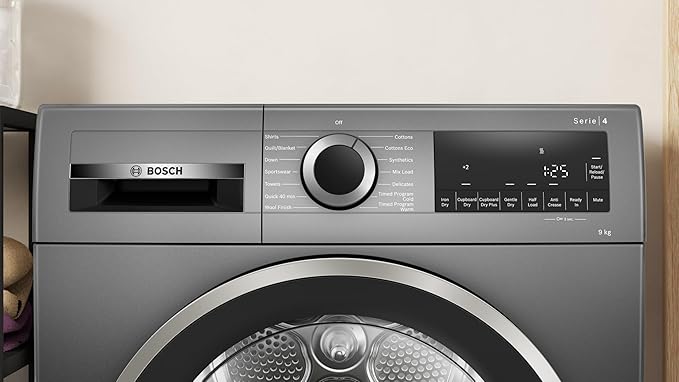 Bosch 9 kg Front Load Condenser Tumble Dryer WQG2420RIN (2026) | 100% Drying, Anti-Allergen, Ready-to-Wear
