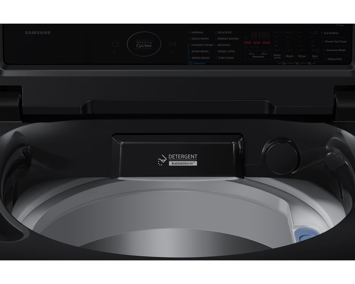 Samsung WA40F08H2BTL 8 kg Top Load Washing Machine | Energy Efficient & Stylish Black