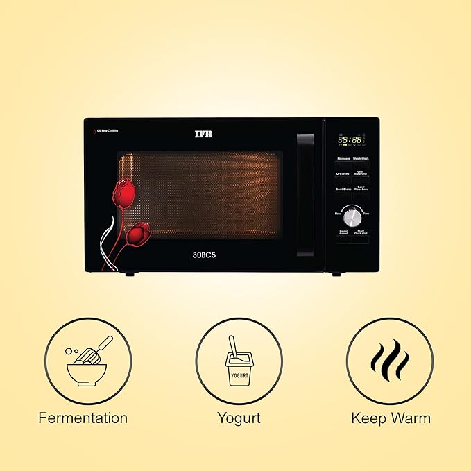 IFB 30 L Convection Microwave Oven with Oil Free Cooking (30BC5, Black)