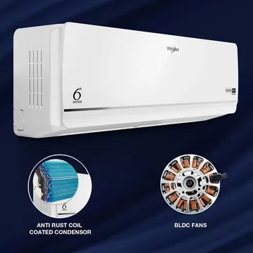 Whirlpool 3DCool Pro 5 in 1 Convertible 1.5 Ton 5 Star Inverter Split AC with 6th Sense Technology ( Copper Condenser, 41487)