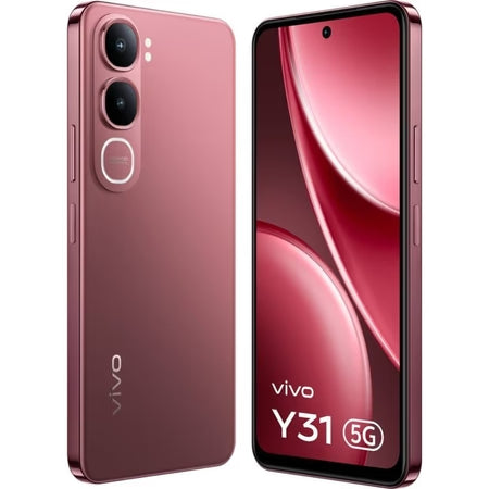 Vivo Y31 (128GB Storage, 6GB RAM, Red) – FHD+ Display, AI Triple Camera & Long Battery Life