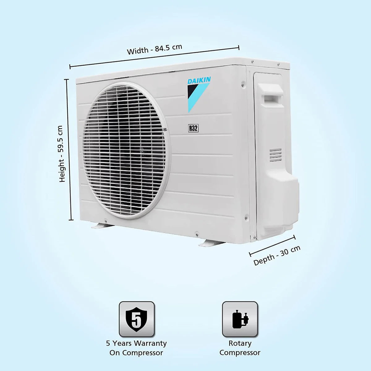 Daikin 1.5 Ton 3 Star Fixed Speed Split AC FTL50UV16 | PM 2.5 Filter | Copper | High Ambient Cooling | R32