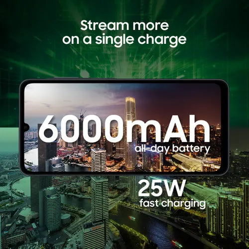 Samsung Galaxy A07 5G (6GB RAM, 128GB Storage, Black) – Dimensity 6300, 6000mAh Battery & 120Hz Display