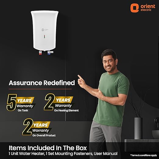 Orient Electric Primus 3L High Strength Polymer Body Electric Instant Hanging Water Heater (White)