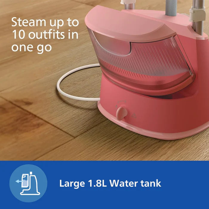 Philips STE1020/40 Standing Garment Steamer, 1800W Powerful Steam, Quick Heat-Up & Wrinkle Removal