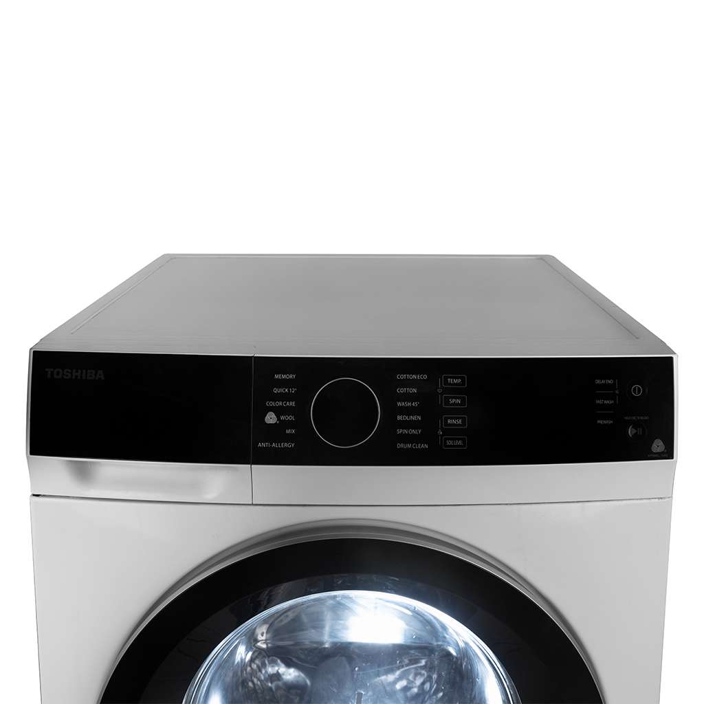 Toshiba 8 KG 5 Star Real Inverter Fully Automatic Frond Load Washing Machine (TW-BJ90M4-IND(SK), Silver)