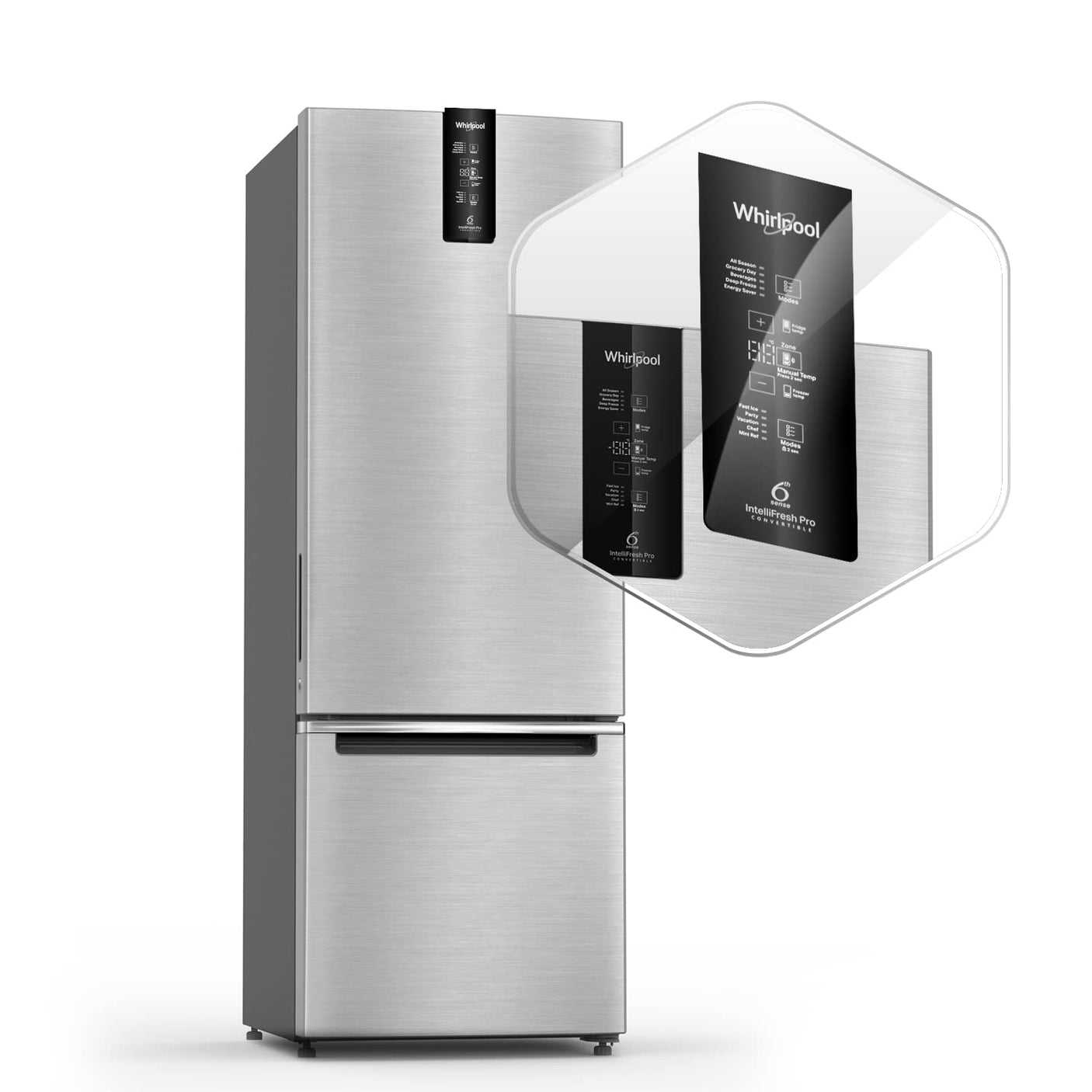 Whirlpool 285 L 2 Star Frost Free Inverter Double Door Refrigerator (IFPRO BM INV CNV 340 OMEGA STEEL (2S)-Z, 2023 Model)