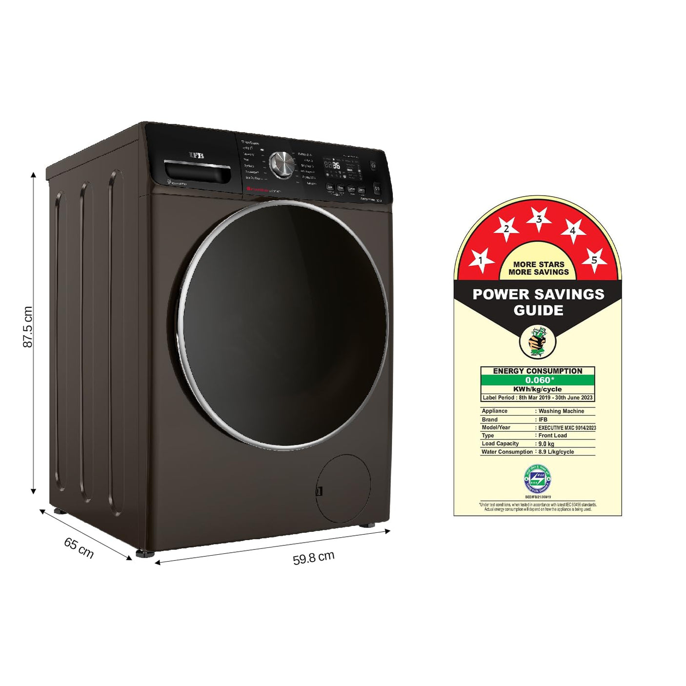 IFB 10 kg 5 Star Inverter Fully Automatic Front Load Washing Machine (Executive Plus MXC 1014, Voice Enabled, Mocha)