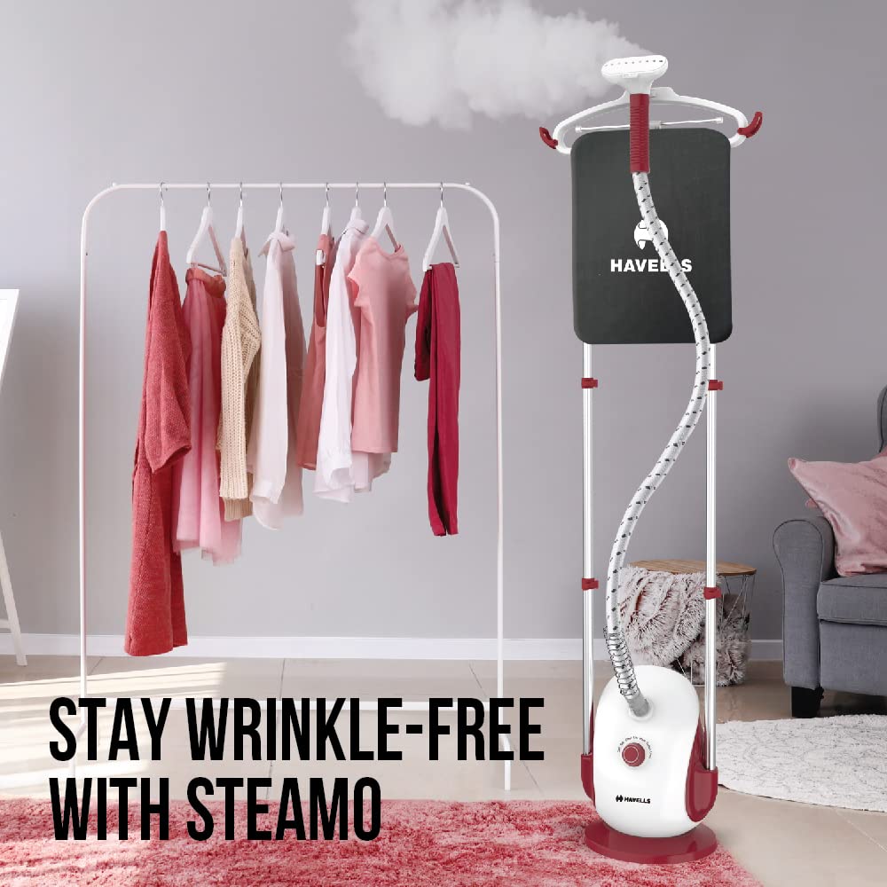 Havells Steamo 1800 Watt Garment Steamer (Red & White)