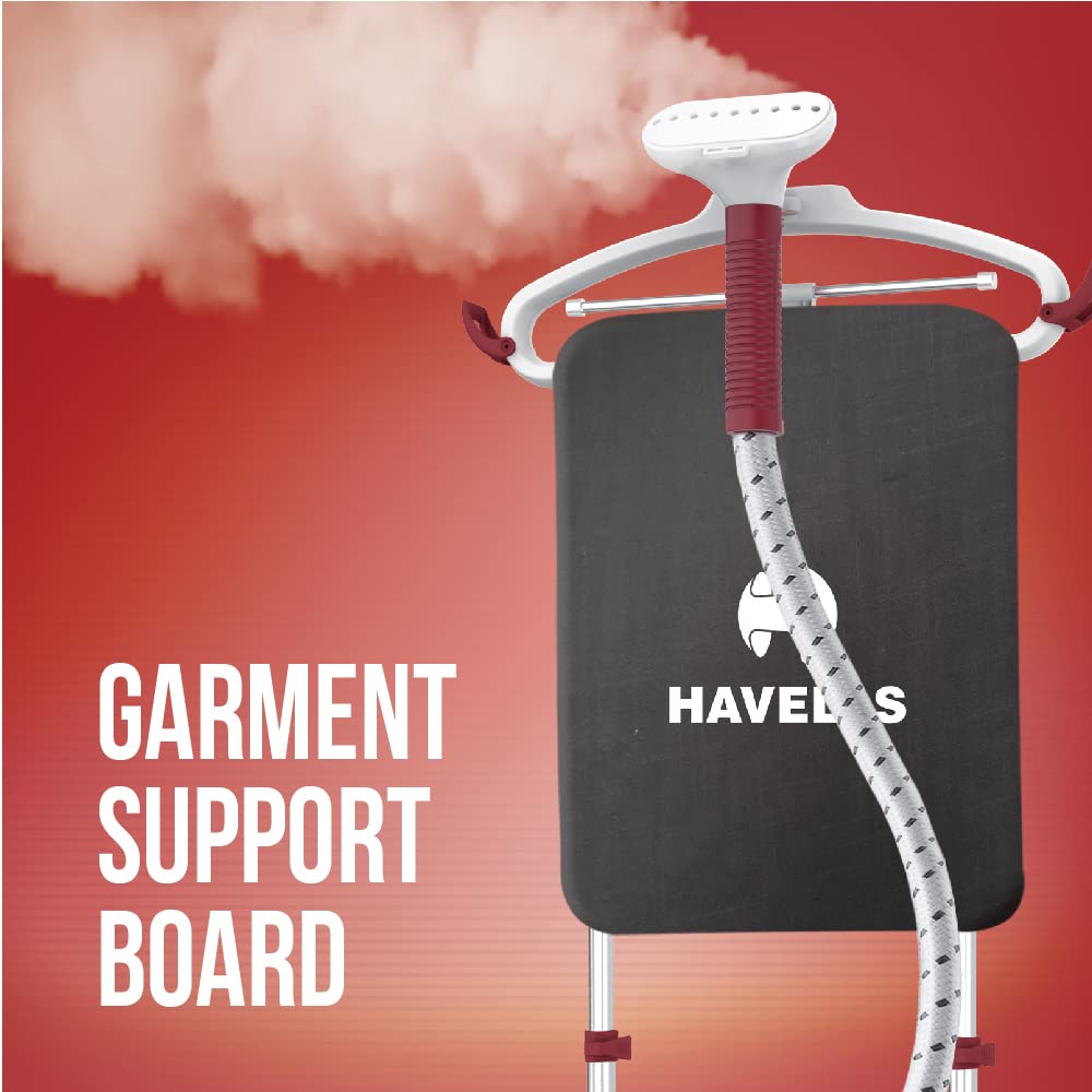 Havells Steamo 1800 Watt Garment Steamer (Red & White)