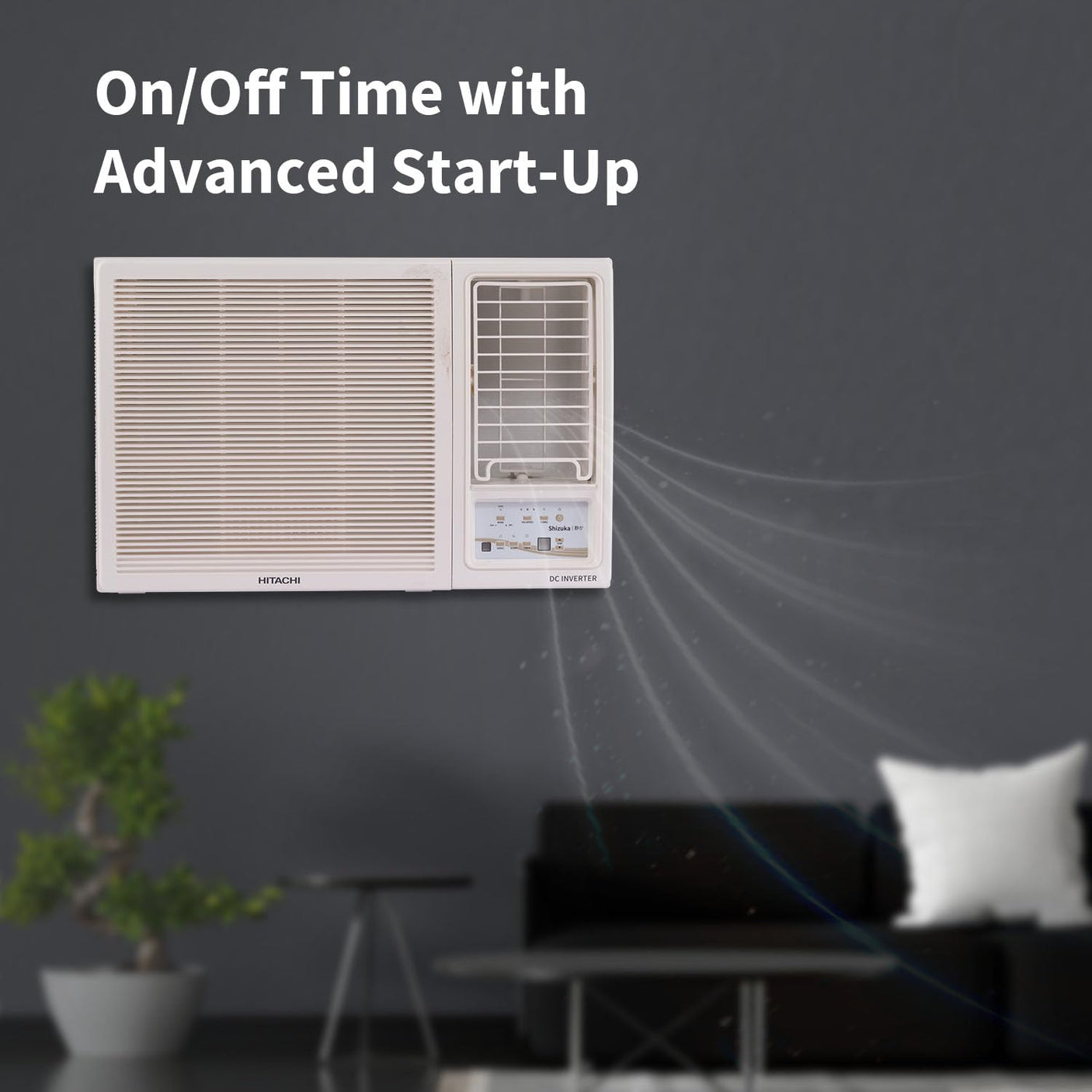 Hitachi 1.5 Ton Class 5 Star, Window Inverter AC (100% Copper, 100% cooling at 43 degree Celsius, 2025 Model - RAW518HHEO, White)