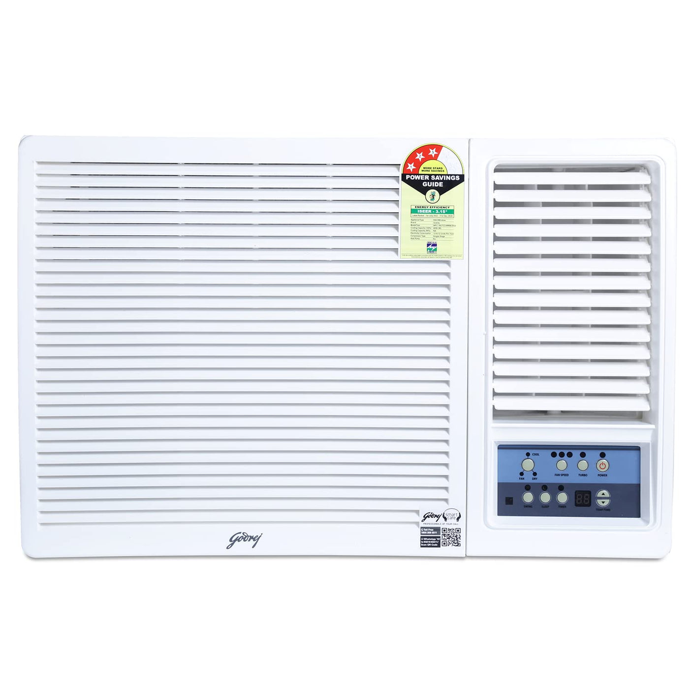 Godrej 1.5 Ton 3 Star Fixed Speed Window AC (Copper, 2025 Model, AC 1.5T WFC 18UTC3 WYA, White)