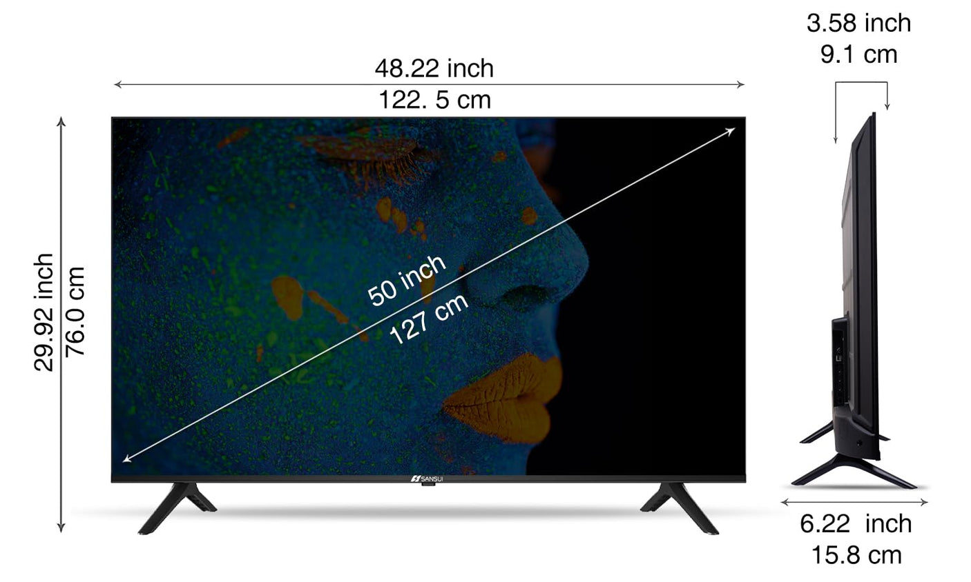 Sansui 127cm (50 inch) 4K Ultra HD LED Google TV with Quad Core Processor (JSW50GSUHD)