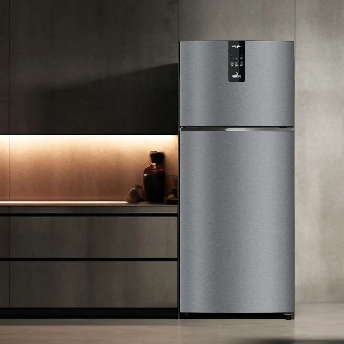 Whirlpool IntelliFresh 411L Convertible Frost Free Refrigerator | 5-in-1 Modes, IntelliSense Inverter, Illusia Steel, 2 Star