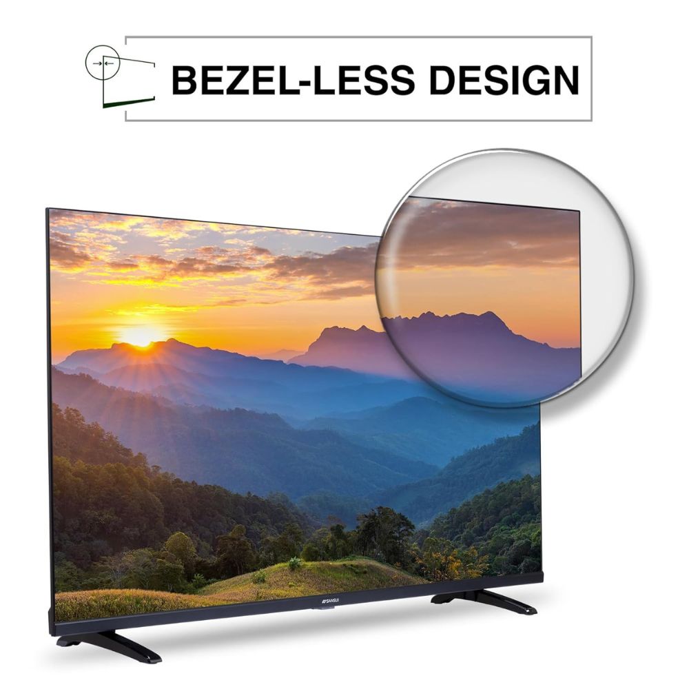 Sansui 109 cm (43 inches) SMART LED with CA53 processor, Android TV operating system, Dolby Audio support (Black) (JSW43GSFHD)