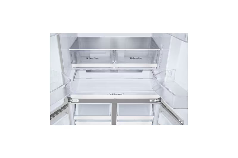 LG 610L French Door Refrigerator, GV-B25FFLMB ,Fresh Converter+, Wi-Fi Convertible, DoorCooling+™, Prime Silver Finish, 3 Star