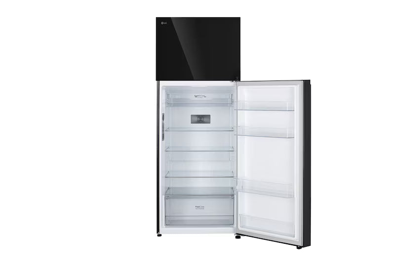 LG 466L Double Door Refrigerator,GL-T492EBMY, Wifi Convertible, Door Cooling+™, Black Mirror Finish, 2 Star
