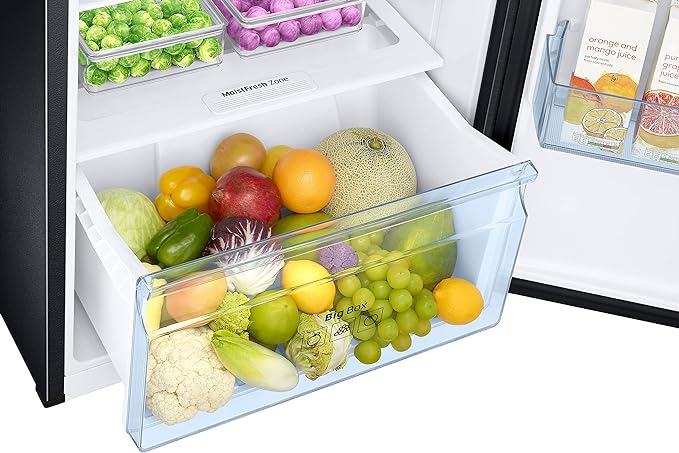 Samsung 301L 2 Star Inverter Frost-Free Convertible 5 In 1 Double Door Refrigerator Appliance (RT34C4522BX/HL,Luxe Black)