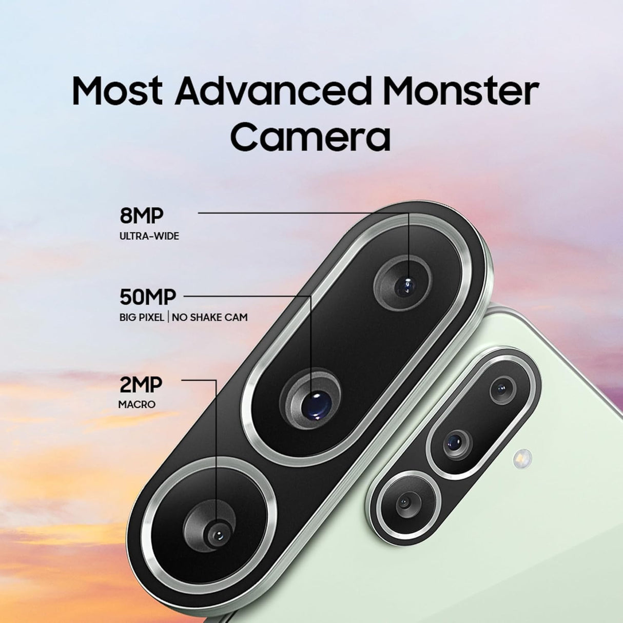 Samsung Galaxy M56 5G (Light Green, 8GB RAM, 128GB Storage) | Segment’s Slimmest | 50MP Camera | Gorilla Glass Victus+ | 10-Bit HDR Video | AI Features | Vapour Cooling | Without Charger