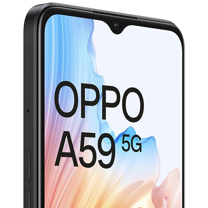 OPPO A59 5G (Starry Black, 4GB RAM, 128GB Storage) | 5000 mAh Battery with 33W SUPERVOOC Charger | 6.56" HD+ 90Hz Display