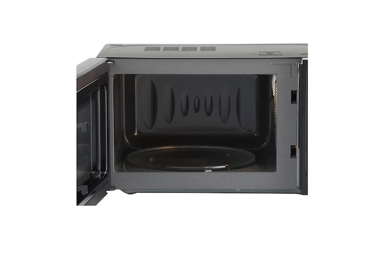 LG MS2043BP 20L Solo Microwave Oven with Grill, i-Wave Technology, Anti-Bacteria Cavity, Glass Door – Floral Black