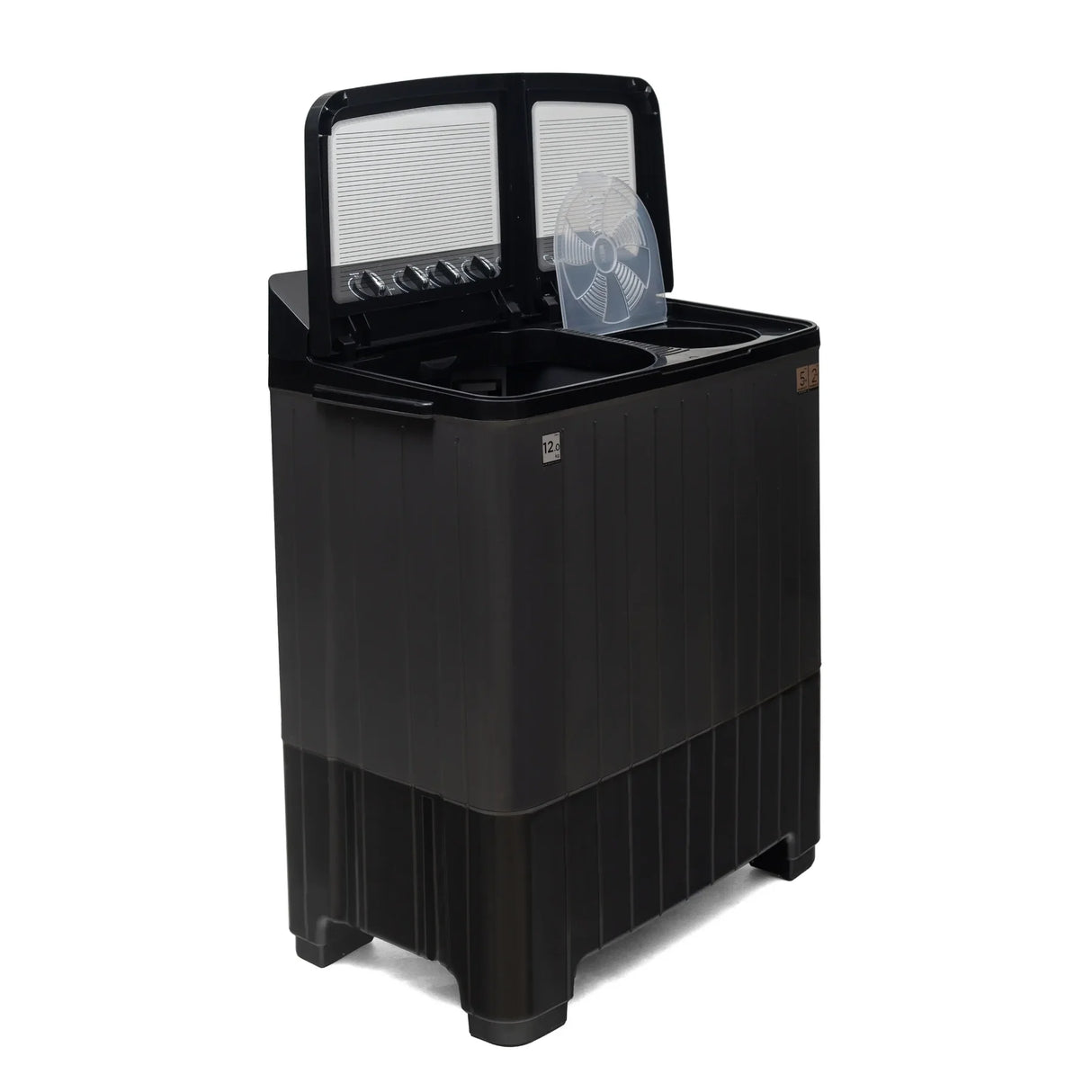 Midea Washing Machine Twin Tub 12 Kg, See Through Glass Lid, Soft Close MWMSA120GPG(KG)
