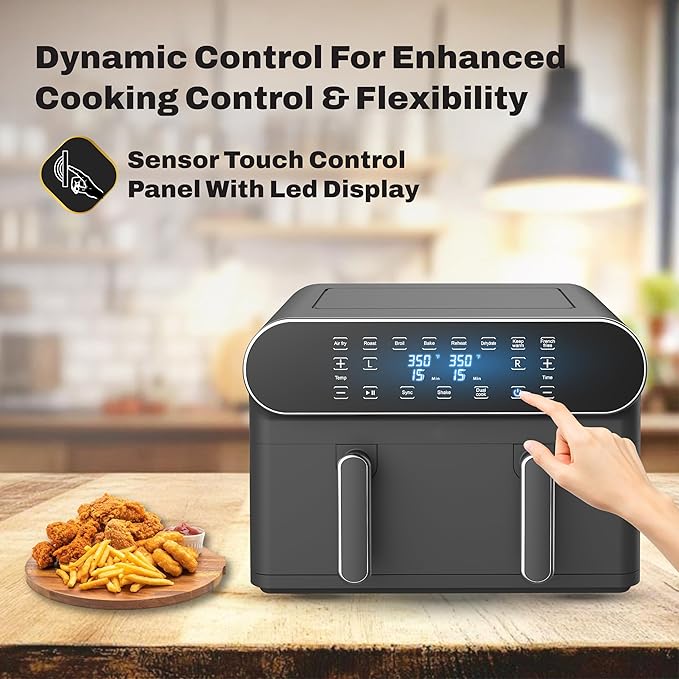 Havells ProLife Delicia 10.5L Digital Air Fryer: 360° Rapid Air Technology, Touch Panel