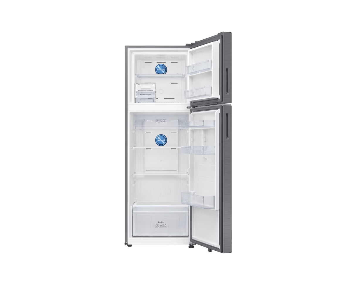Samsung RT34HG5A42S8/HL Double Door Refrigerator (330L, Digital Inverter Compressor, Frost Free, Twin Cooling Plus, Convertible 5-in-1, BESPOKE AI, Elegant Inox Finish)
