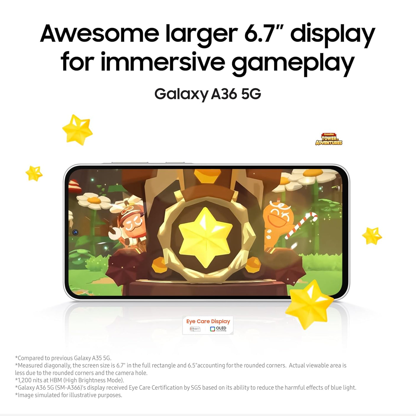 Samsung Galaxy A36 5G (Awesome Lavender, 8GB, 256GB) | Awesome Intelligence: Circle to Search, Intelligent Editing | Awesome 4nm Snapdragon Processor