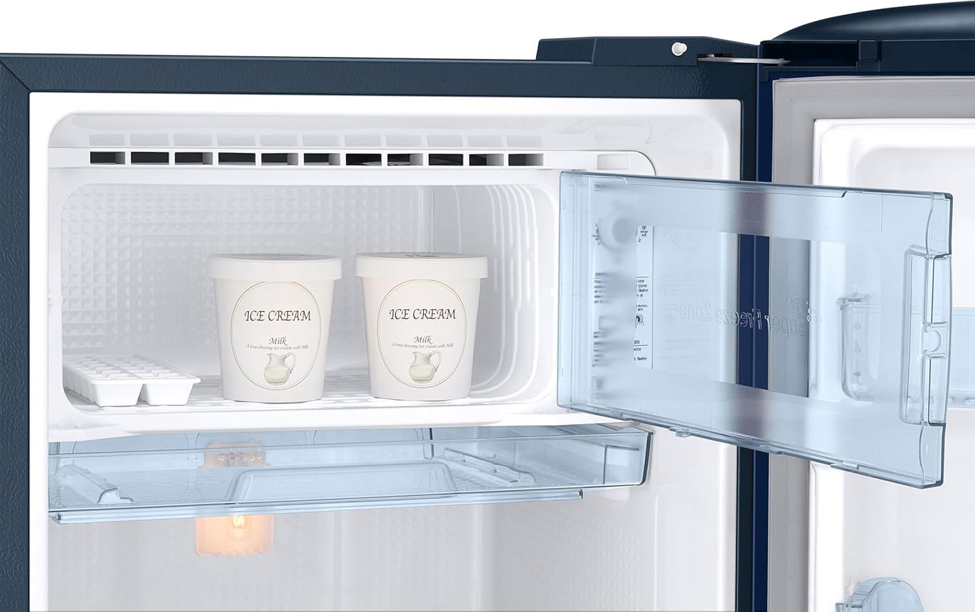 Samsung 183 L, 5 Star, Digital Inverter, Direct-Cool Single Door Refrigerator (RR20D2825CU/NL, Camellia Blue, Base Stand Drawer)