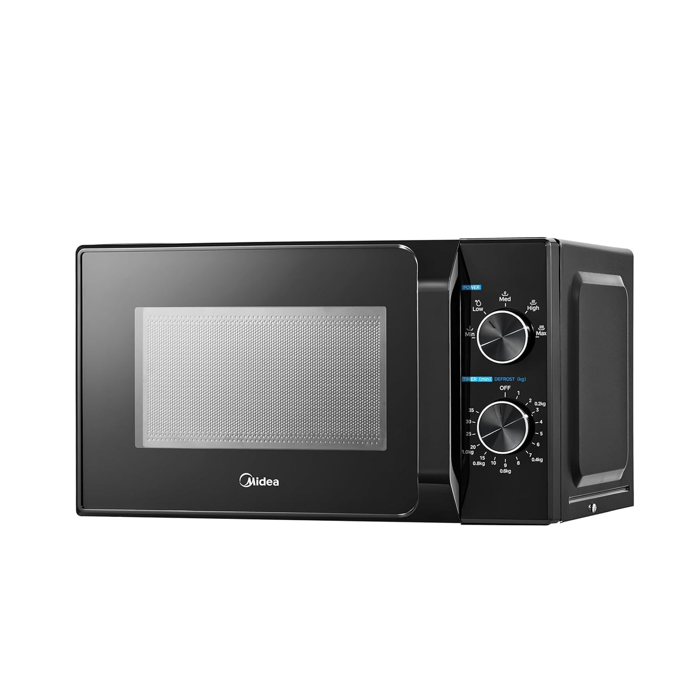 Midea 20L Solo Microwave Oven (MMO20CXA-MMPEBK, Black, 5 power levels & Defrost function)