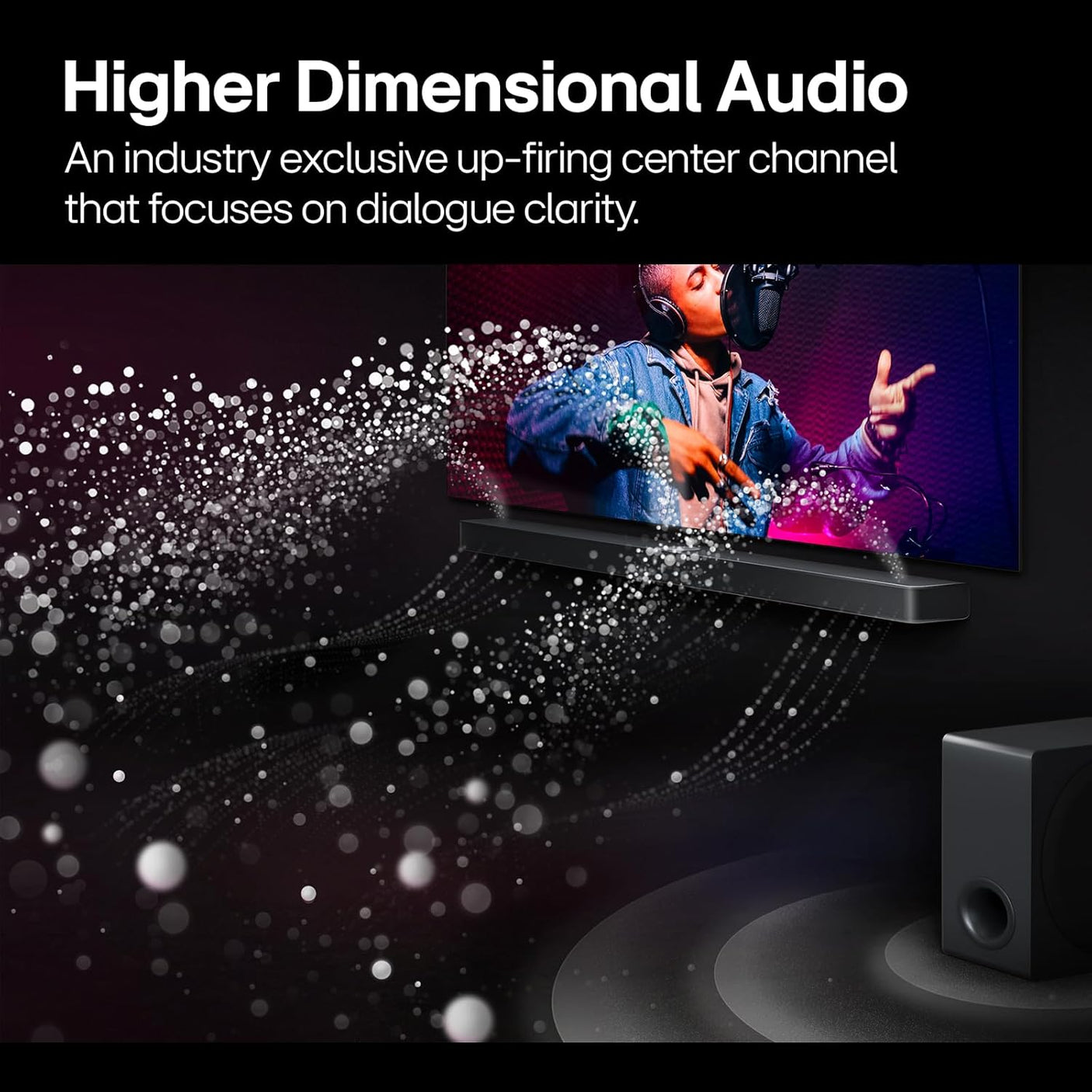 LG S70TY 400W 3.1.1 Channel Dolby Atmos, Center Up-Firing, Wow Orchestra Soundbar with HDMI, USB & Bluetooth Connectivity (Black)