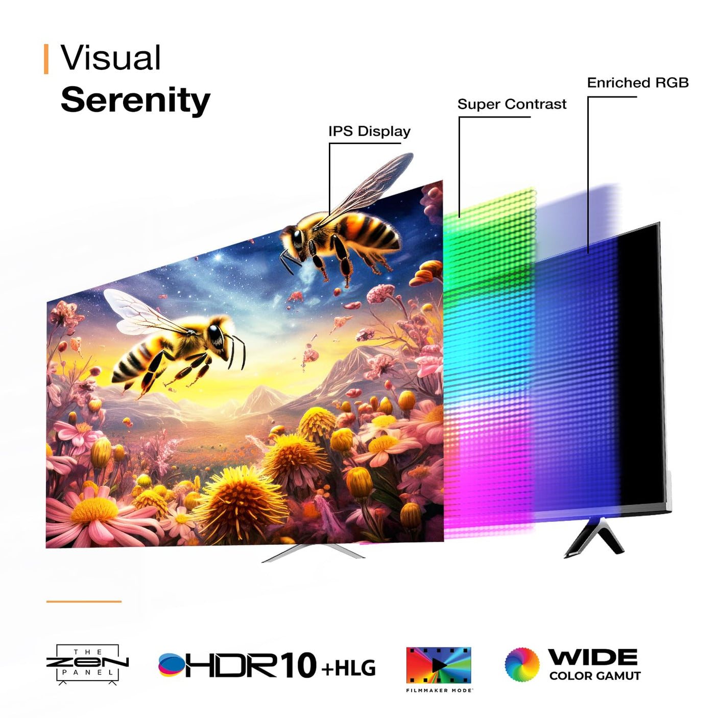 Sansui 55 inch (139 cm) 4K Ultra HD Smart LED TV with Dolby and DTS Audio, Google TV, Google Assistant | JSW55GSUHD (2024 Model Edition)