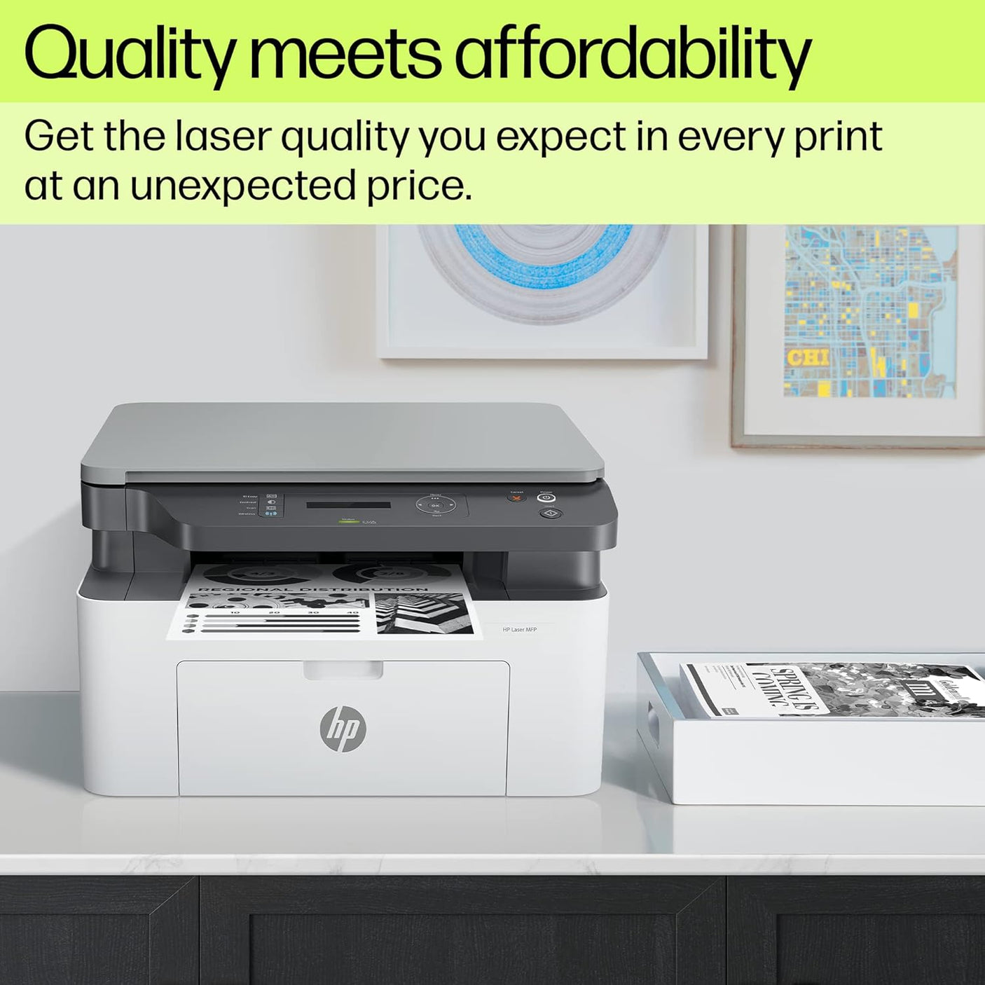 HP MFP 1188W Multi-function Monochrome Laser Printer (White, Toner Cartridge)