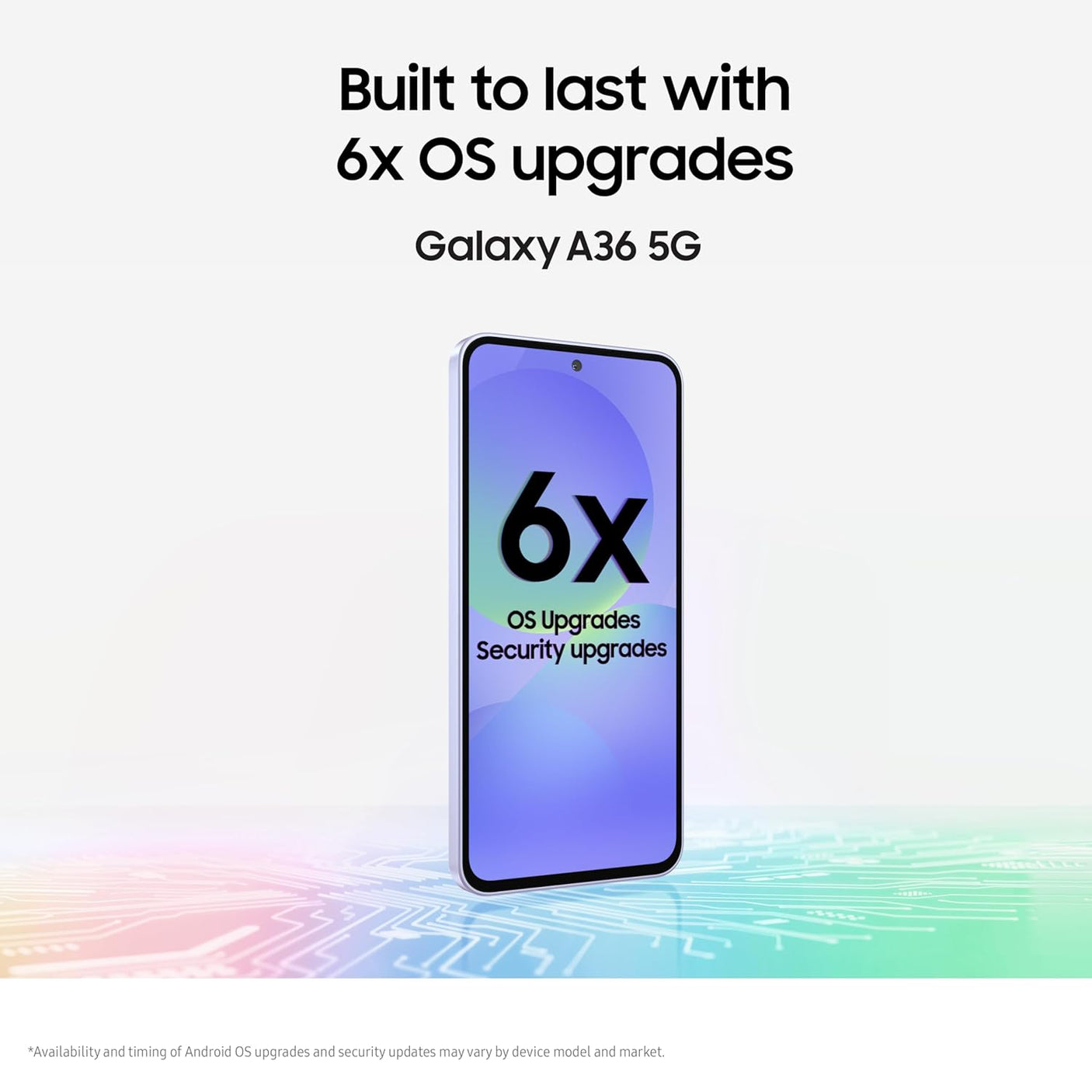 Samsung Galaxy A36 5G (Awesome White, 8GB, 256GB) | Awesome Intelligence: Circle to Search, Intelligent Editing | Awesome 4nm Snapdragon Processor | Flagship Grade Selfie Camera
