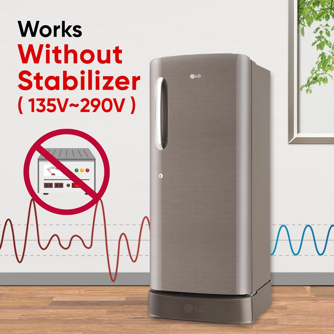 LG 224 L, 3 Star, Direct Cool Single Door Refrigerator (GL-D241AFSD, Fawn Steel, Base stand with drawer & Fast Ice Making)