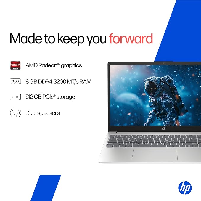 HP Laptop 15-fc0500AU | AMD Ryzen 3 7320U, 8GB RAM, 512GB SSD, 15.6" FHD, Windows 11 + MS365