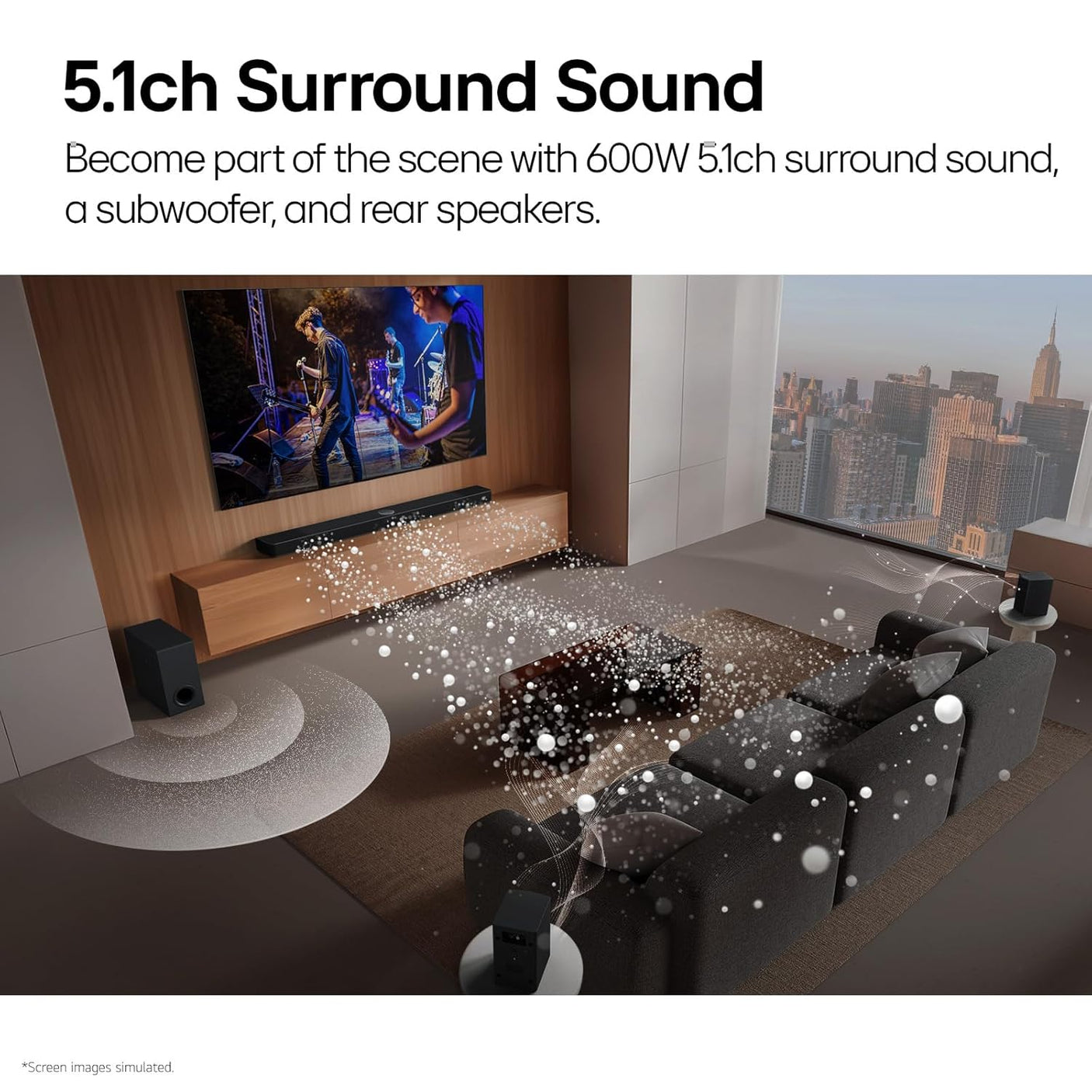 LG S65TR 600W Bluetooth Home Theatre with Remote (Dolby Digital, 5.1 Channel, Black)