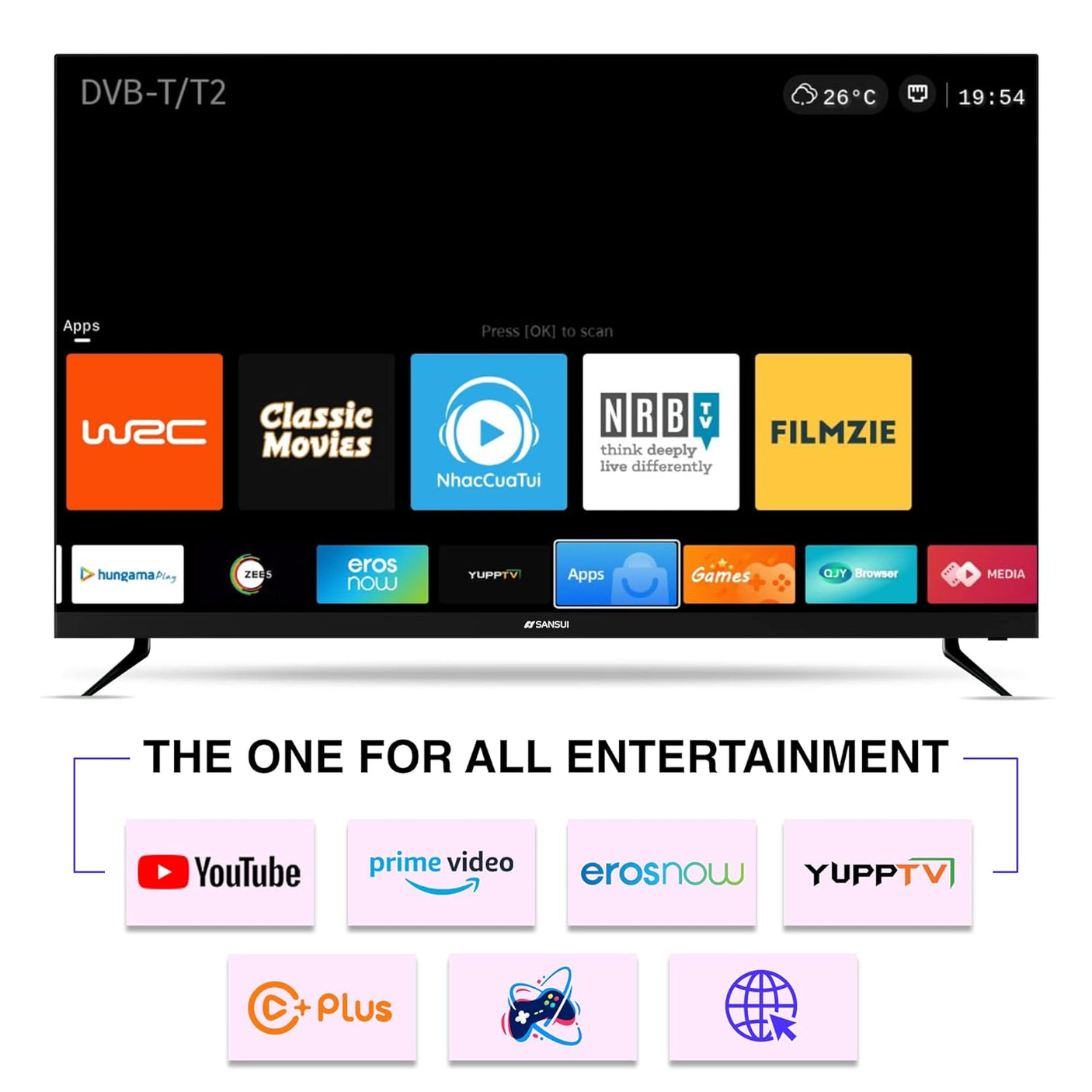 Sansui 80 cm (32 Inch) HD Ready Smart TV, Neo Series JSWP32CSHD