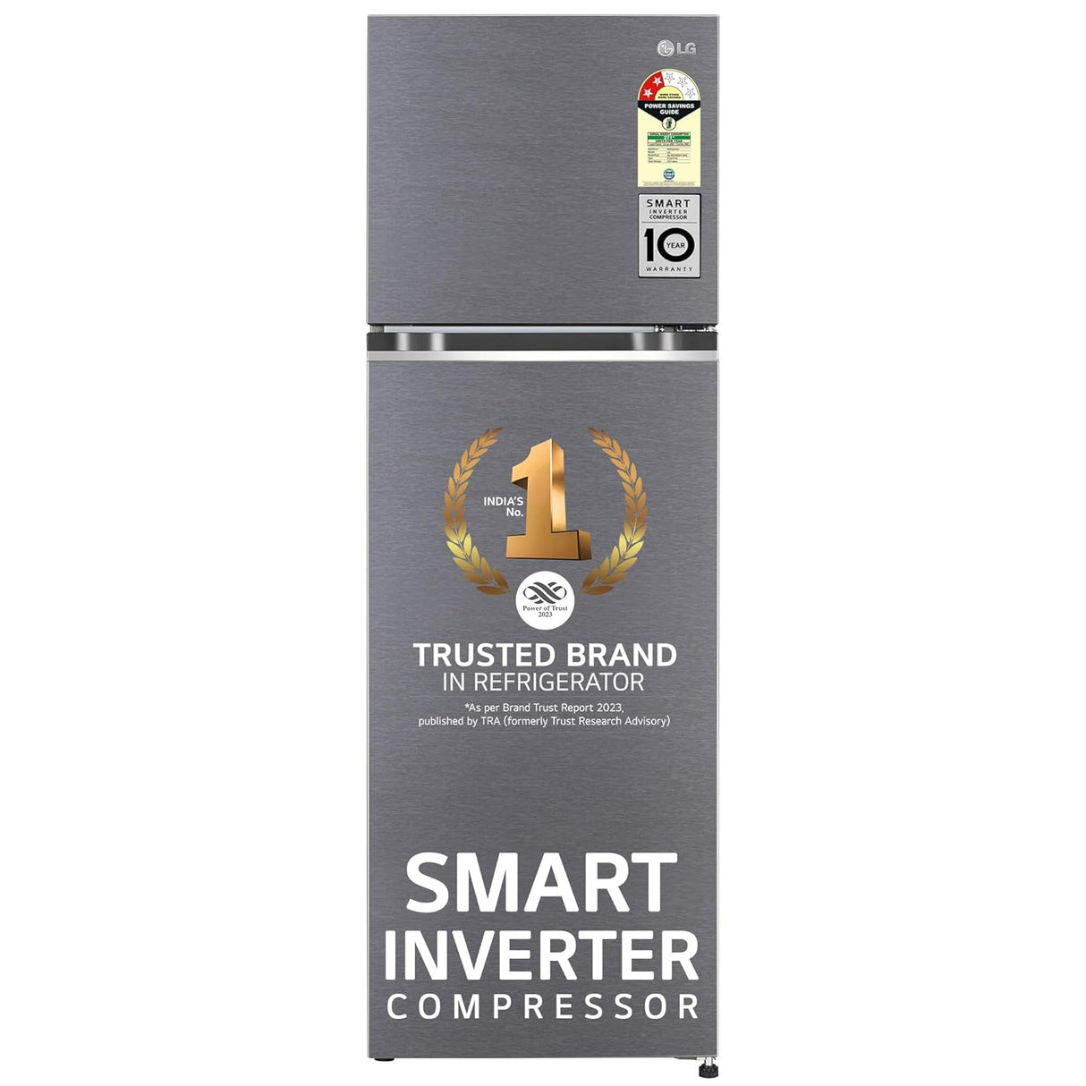 LG 272 L 2 Frost-Free Smart Inverter Compressor Double Door Refrigerator (GL-N312SDSY, Dazzle Steel, , 2023 Model)