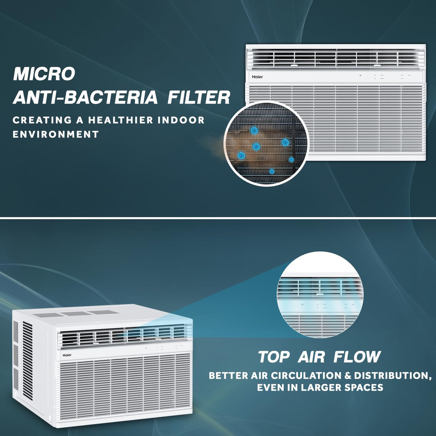 Haier 1.5 Ton 3 Star Window Fix Speed Air Conditioner (HWU18TF-EW3BE-FS,)
