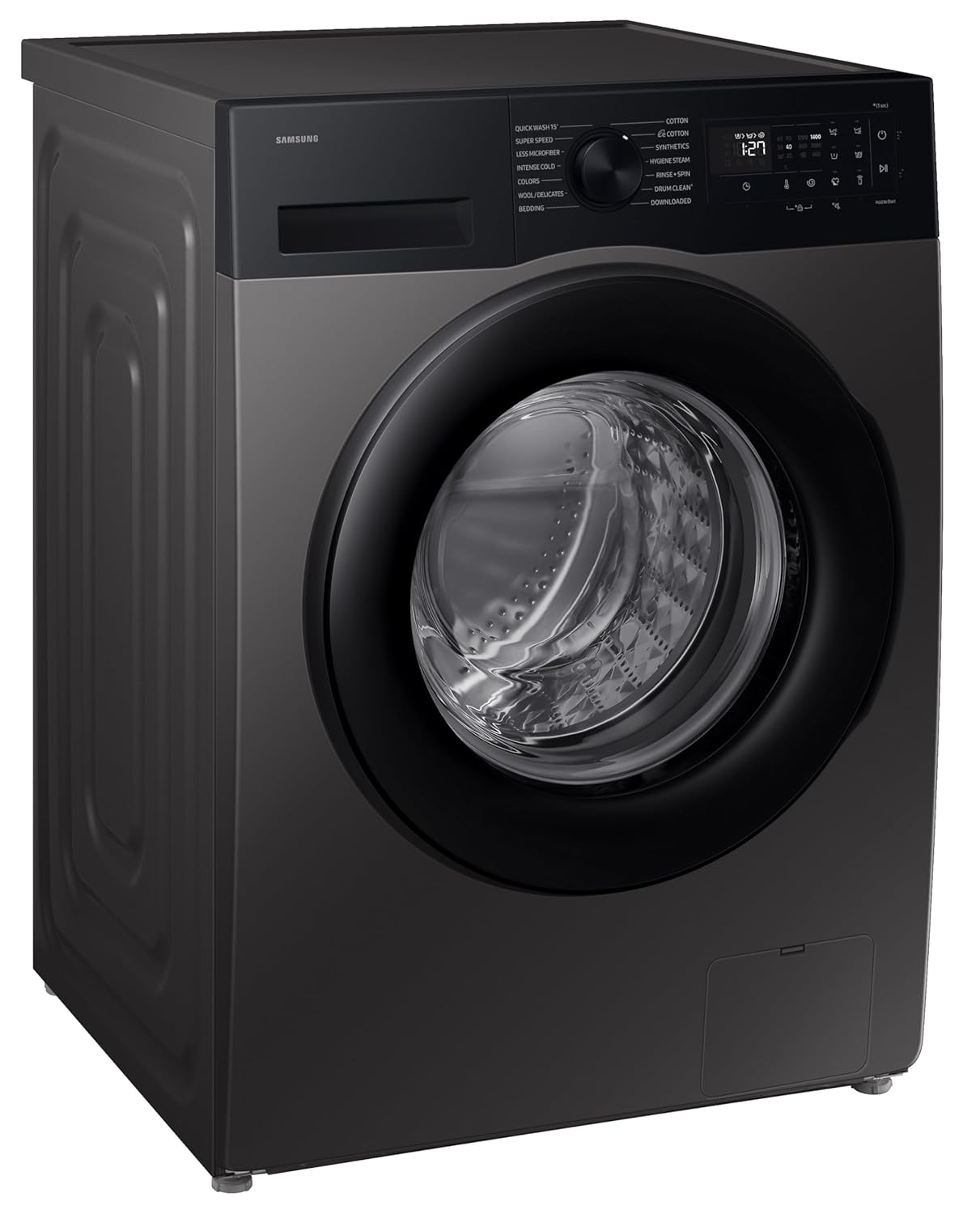 SAMSUNG 12 kg Fully Automatic Front Load Washing Machine with In-built Heater Black, Blue  (WW12DG5B24ASTL)