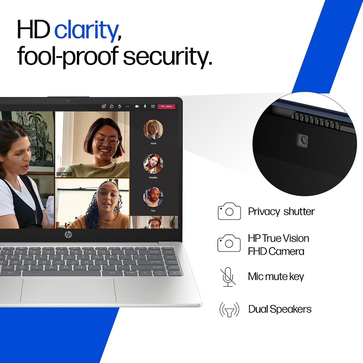 HP Laptop 14-ep0385TU | Intel Core 5-120U, 16GB RAM, 512GB SSD, 14" FHD, Windows 11 Home, Silver
