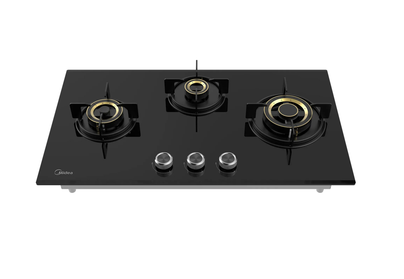 Midea Kitchen Built in Hob Semi Brass Series 3 Burner, Flame Failure Device, Auto Ignition, MG75GT503CTD134B