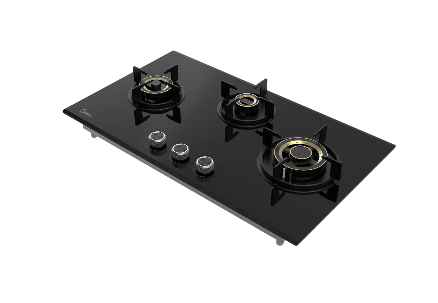 Midea Kitchen Built in Hob Semi Brass Series 3 Burner, Flame Failure Device, Auto Ignition, MG75GT503CTD134B