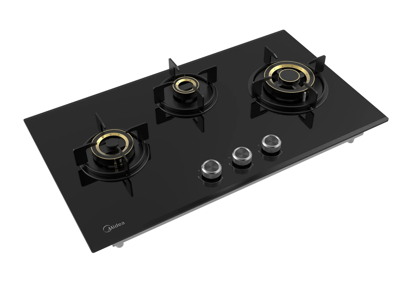 Midea Kitchen Built in Hob Semi Brass Series 3 Burner, Flame Failure Device, Auto Ignition, MG75GT503CTD134B