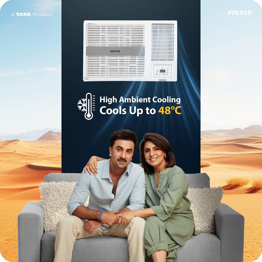 Voltas 1.5 Ton 2 Star Window AC (182FS Pearl, White, Copper Condenser, Fixed Speed)